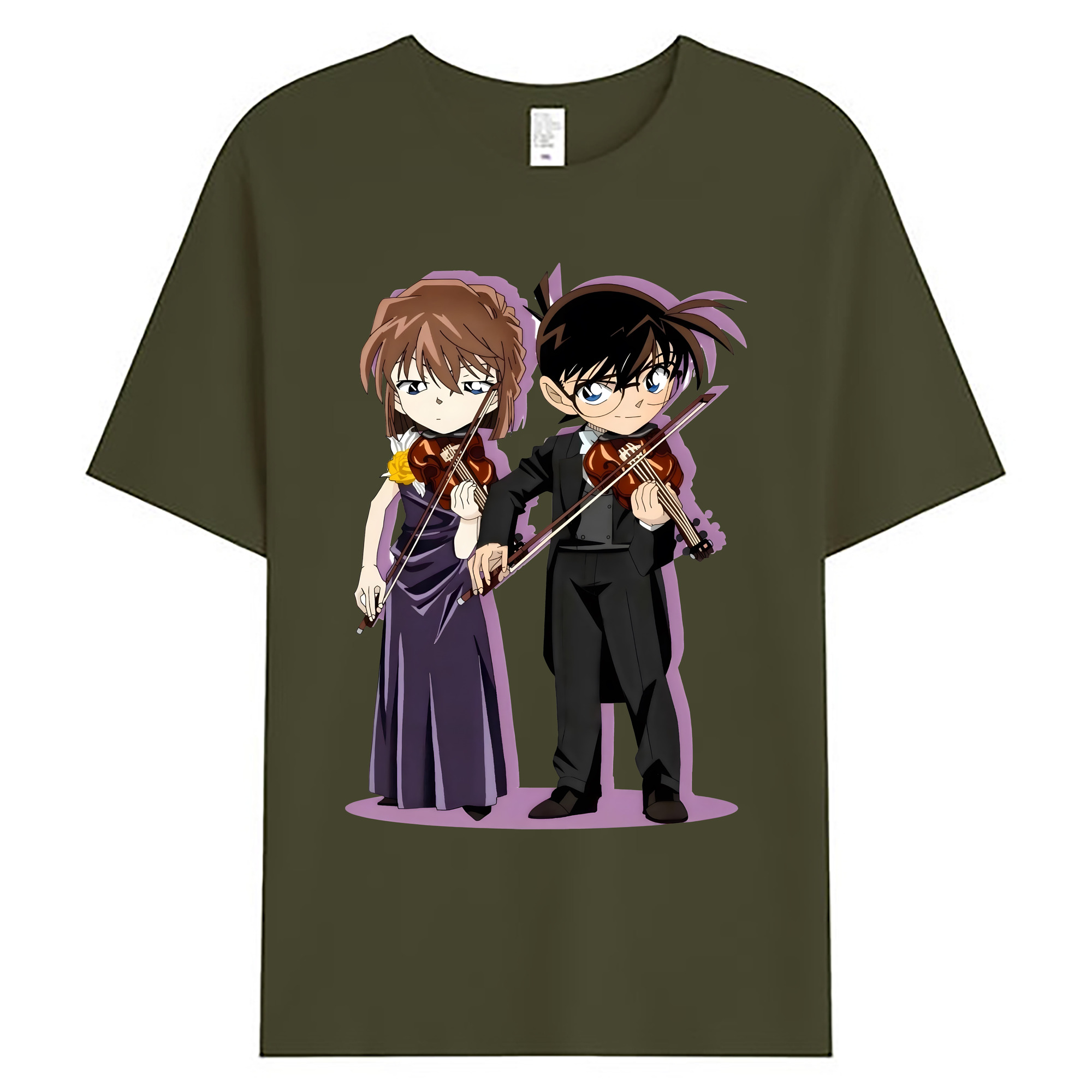 （画像用） 名探偵コナン 灰原 哀 はいばら あい Detective Conan Anita Hailey、Vi Graythorn Haibara Ai 綿100％ メンズ半袖Tシャツ｜肌触りやわらか＆通気性
